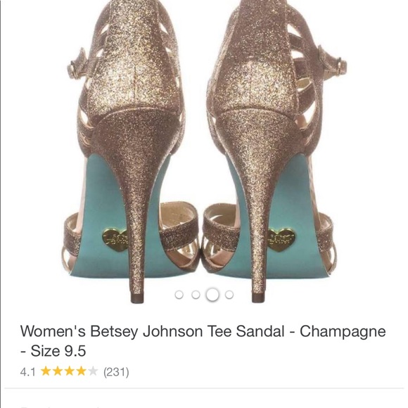 Betsey Johnson Shoes - Betsey Johnson Tee Champagne Heel Pump